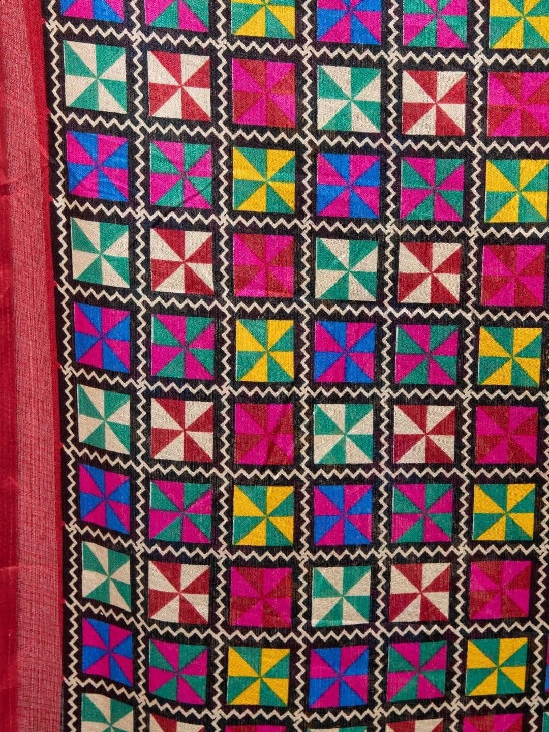 A R SILK Embroidered Dupatta with Thread Work thumbnail 5