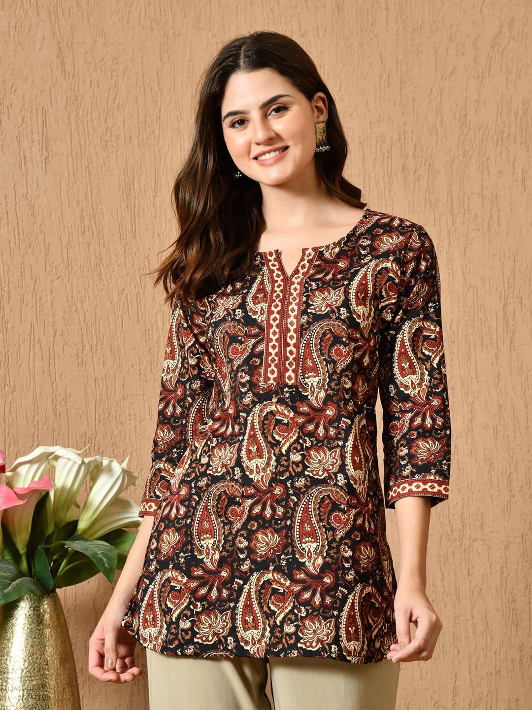 Anouk Rustic Women Paisley Printed Pure Cotton Kurti - view 1