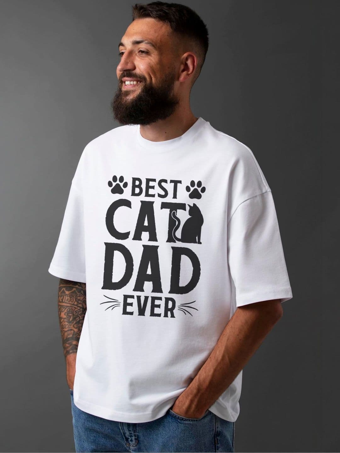 Seekbuylove Men Typography Printed Drop-Shoulder Sleeves Bio Finish T-shirt thumbnail 4