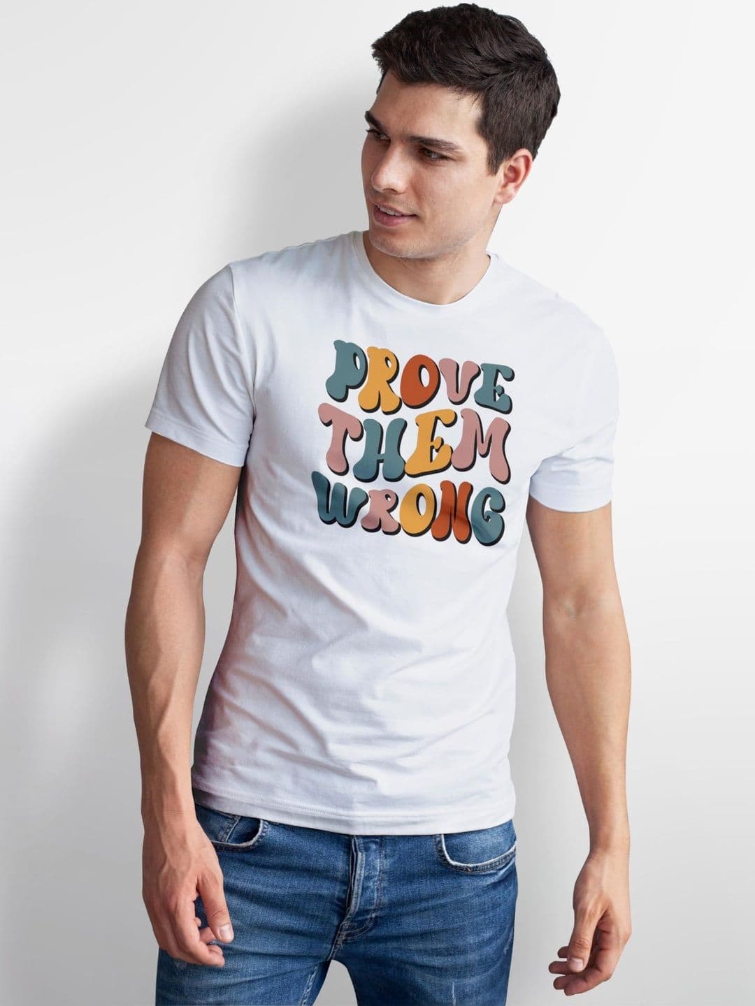 Seekbuylove Men Typography Printed Bio Finish T-shirt thumbnail 5