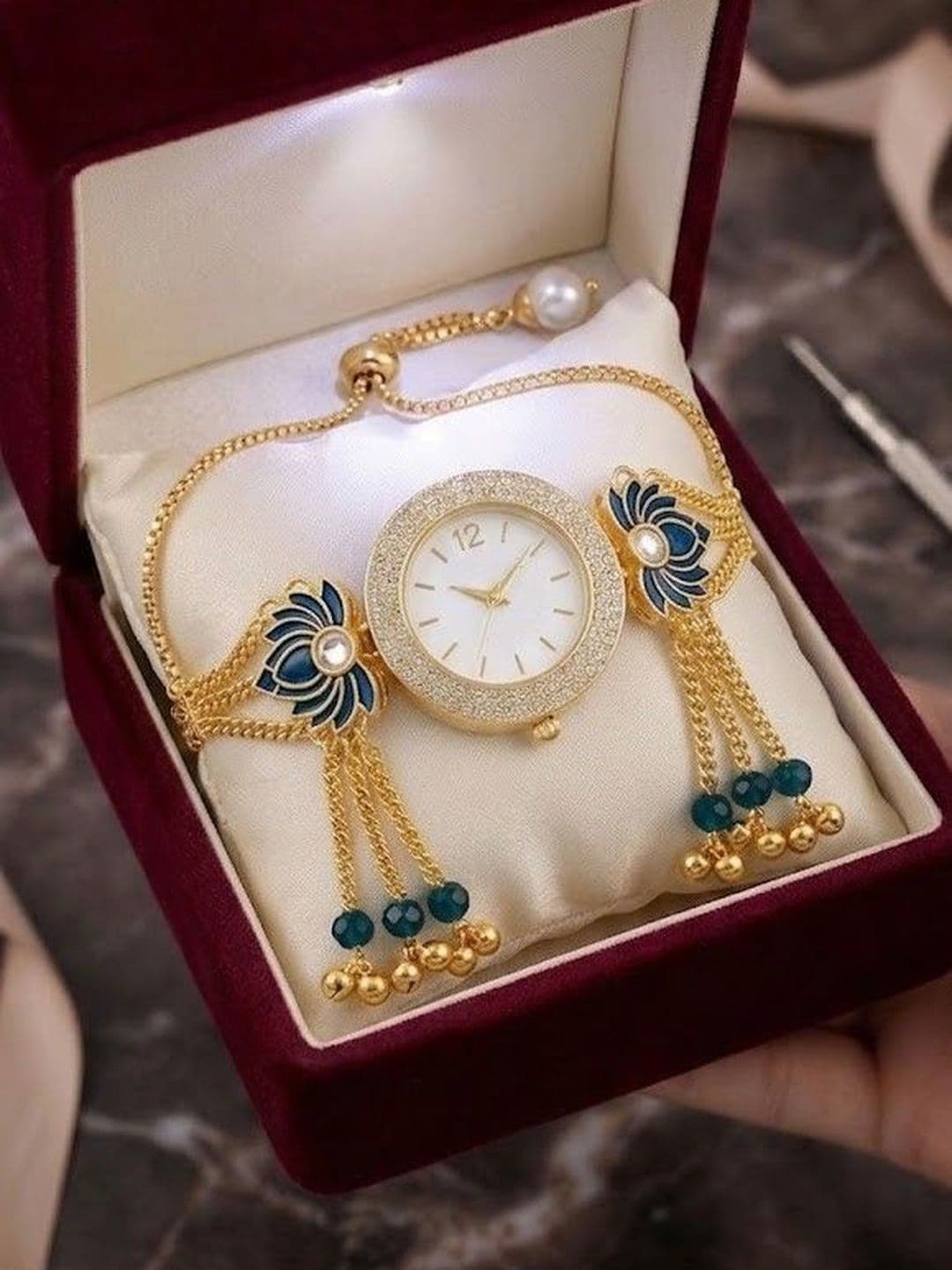 LAKSH Unisex Dial & Bracelet Style Straps Analogue Watch Kamal watch BlueW1 thumbnail 3