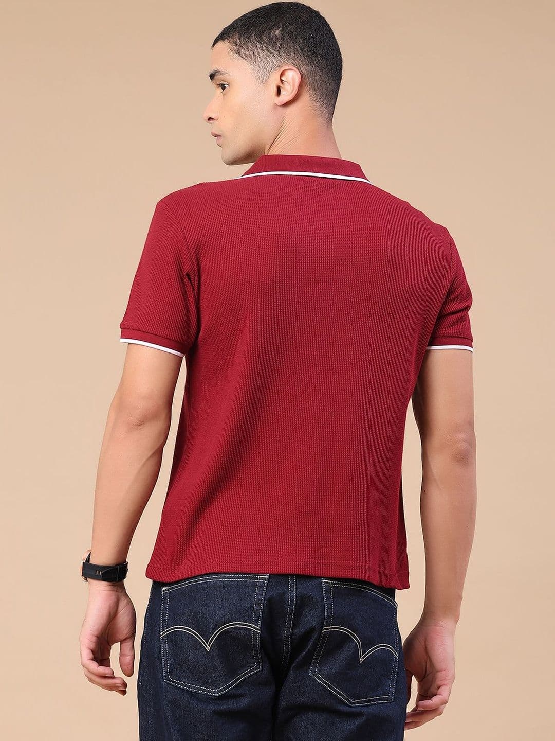 V-Mart Men Polo Collar Slim Fit T-shirt thumbnail 4