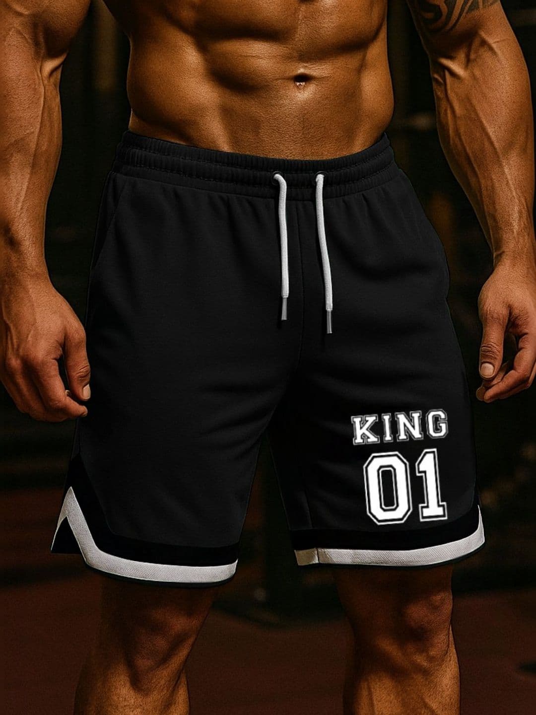 culish Men Typography Training or Gym Sports Shorts thumbnail 2