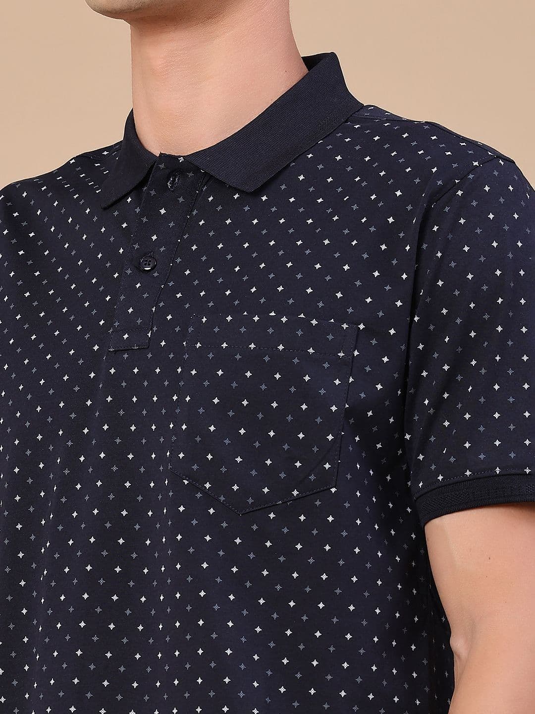 V-Mart Men Printed Polo Collar Pockets T-shirt thumbnail 3