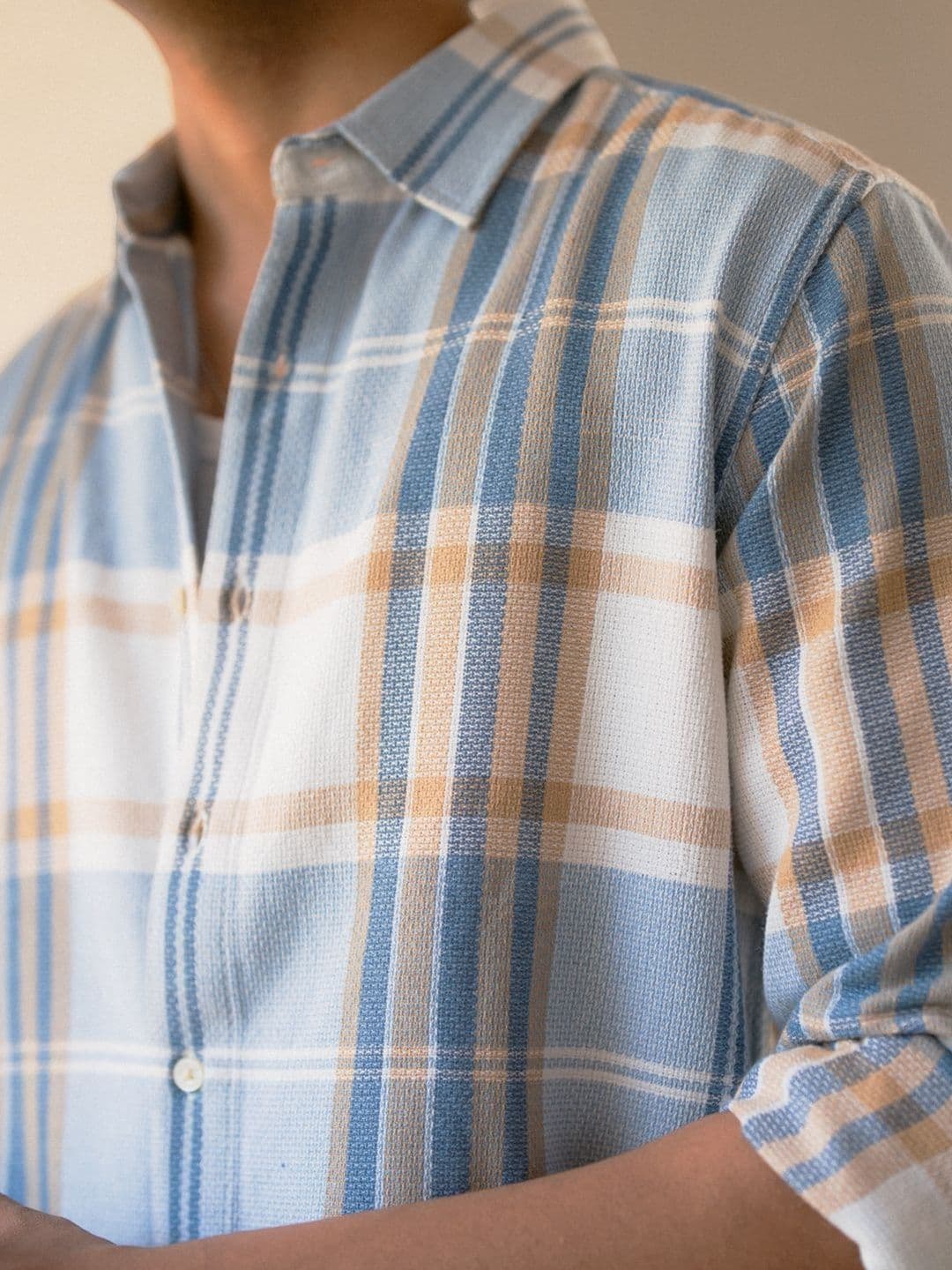 Powerlook Men Tartan Checks Checked Casual Shirt thumbnail 7