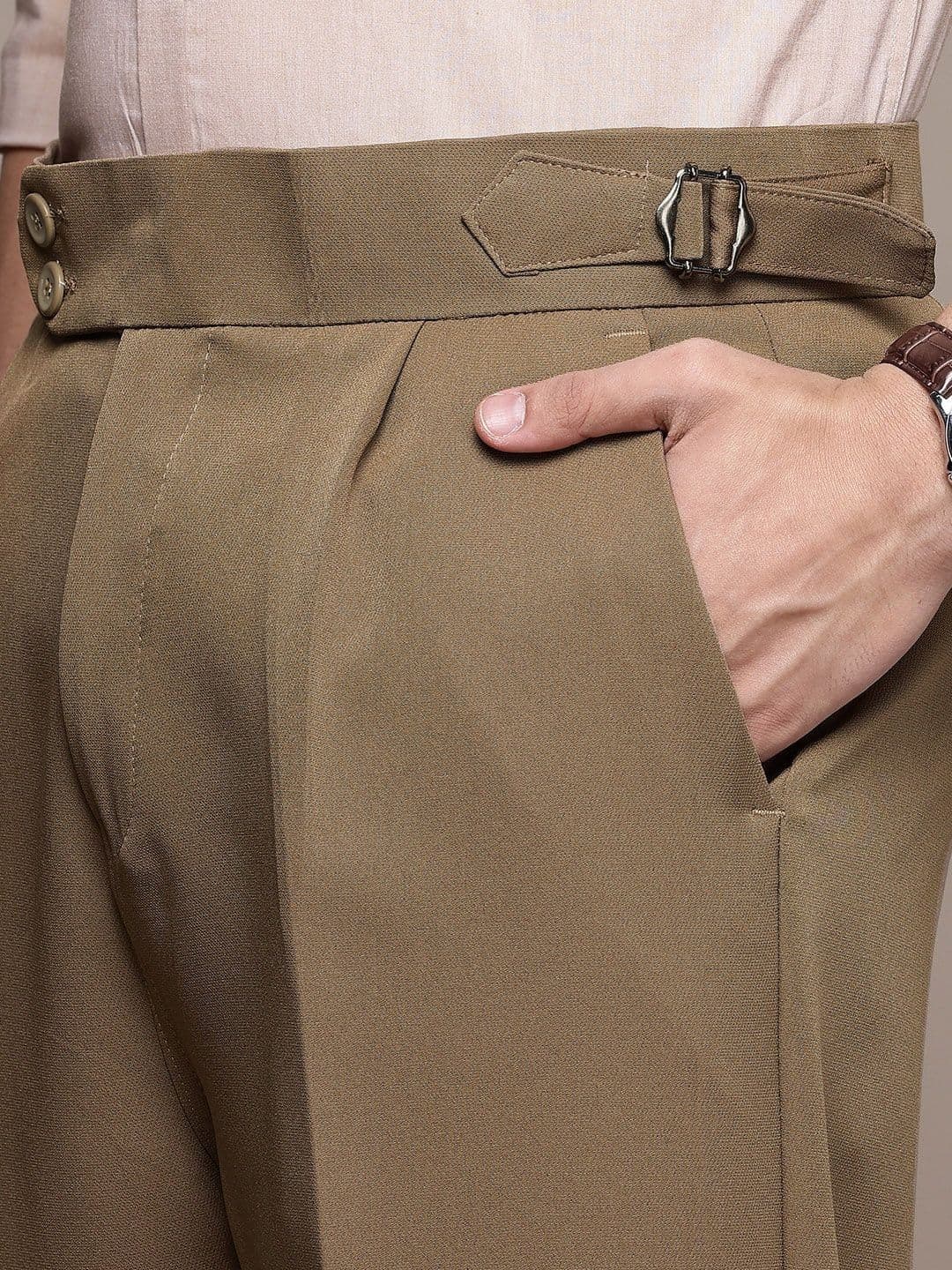 THE BEETEL HOUSE Men Comfort Pleated Trousers thumbnail 6