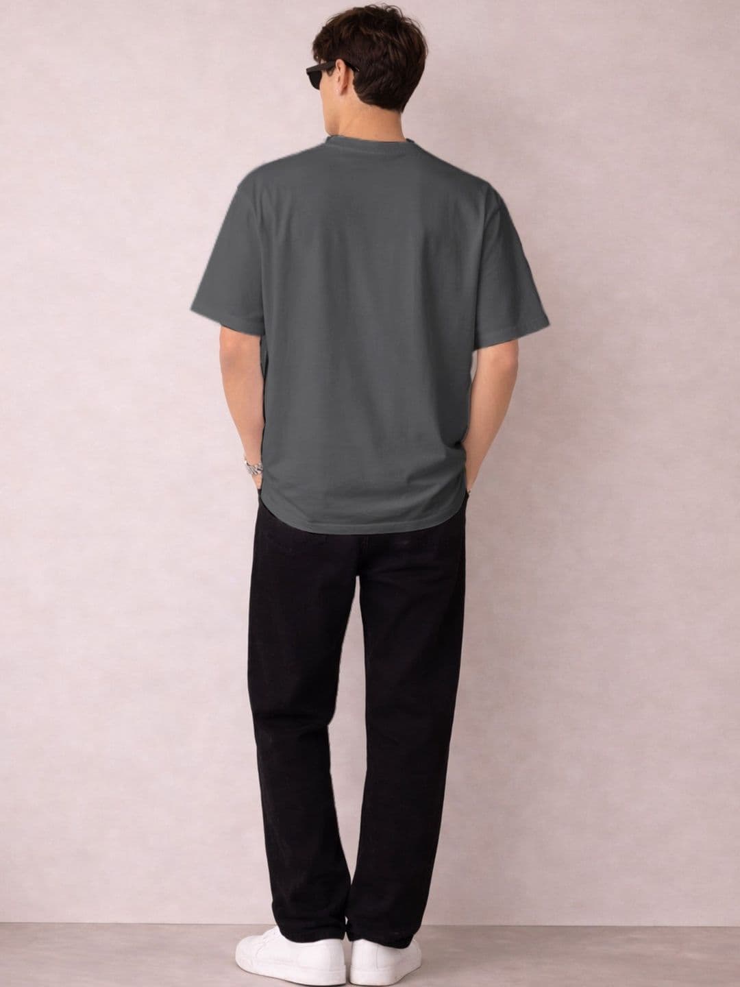 The Roadster Lifestyle Co Printed Organic Cotton Round Neck Oversized Tshirts thumbnail 2