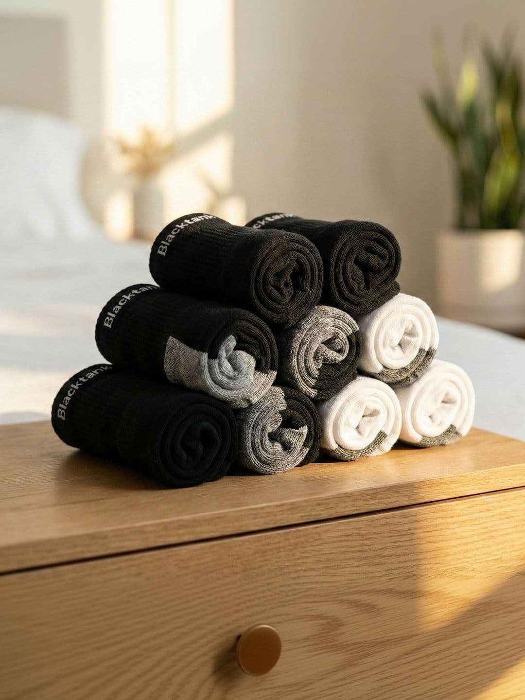 Blacktank Men Pack of 6 Cotton Colourblocked Ankle Length Socks - view 1