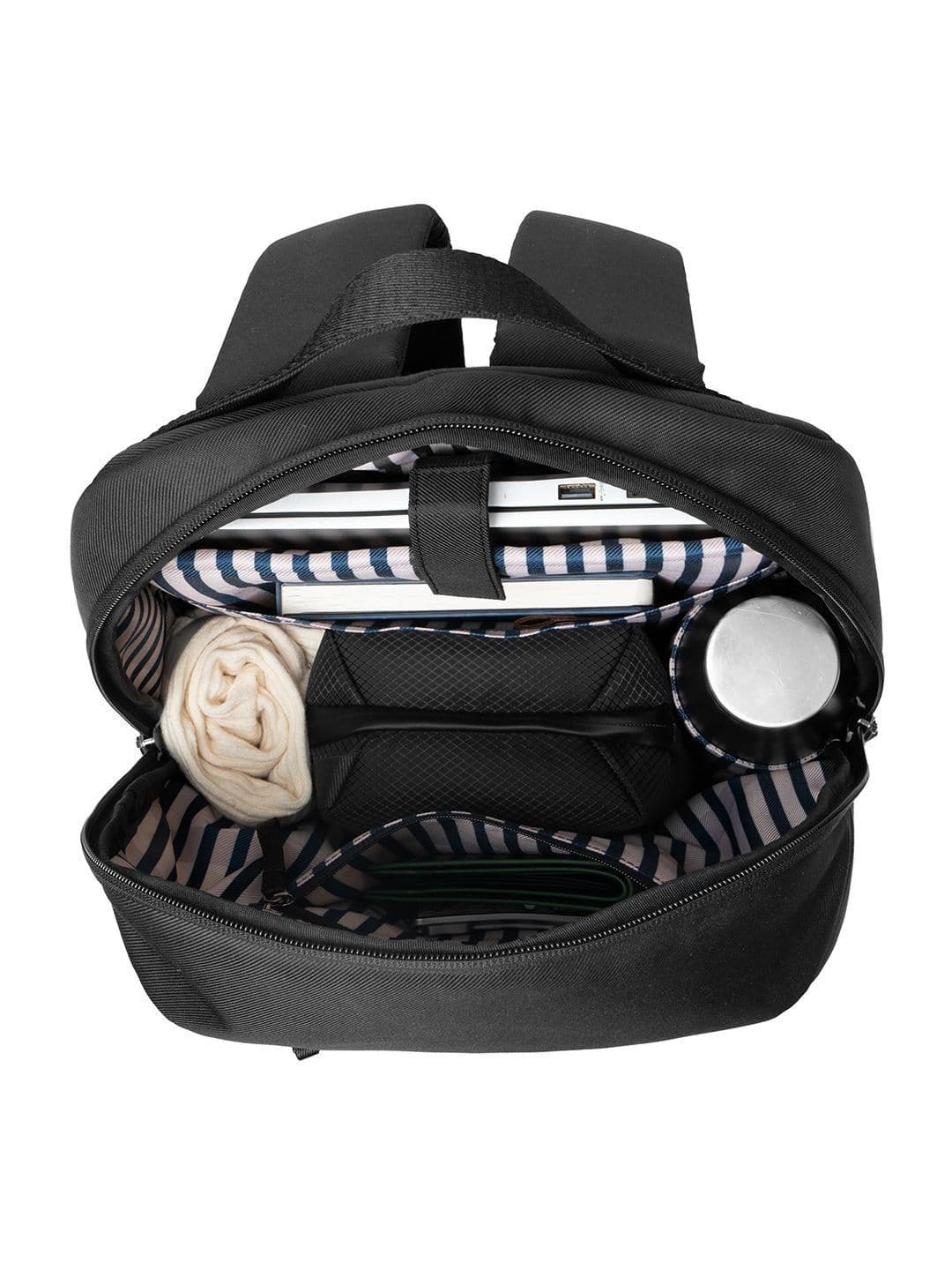 DailyObjects Ultra Light Office Travel Laptop Backpack 15in Compartment Water Repellent Multi Pocket Black Unisex thumbnail 4