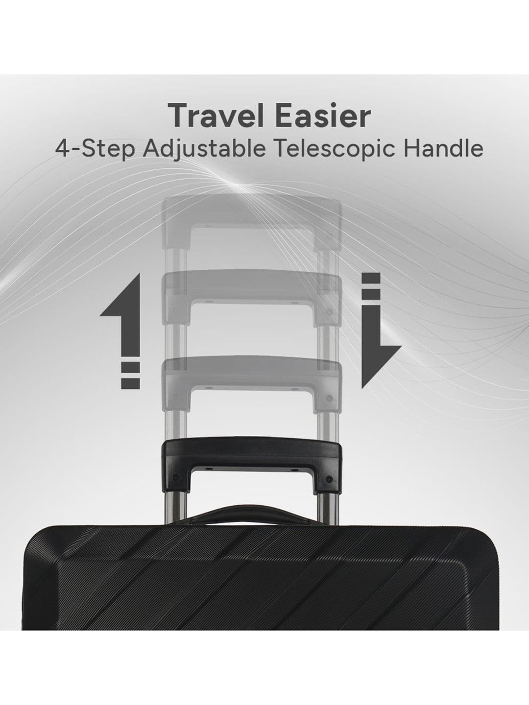 LOUIS POLO VeeZoom Textured 360-Degree Rotation Medium Trolley Suitcase - 81 L thumbnail 2