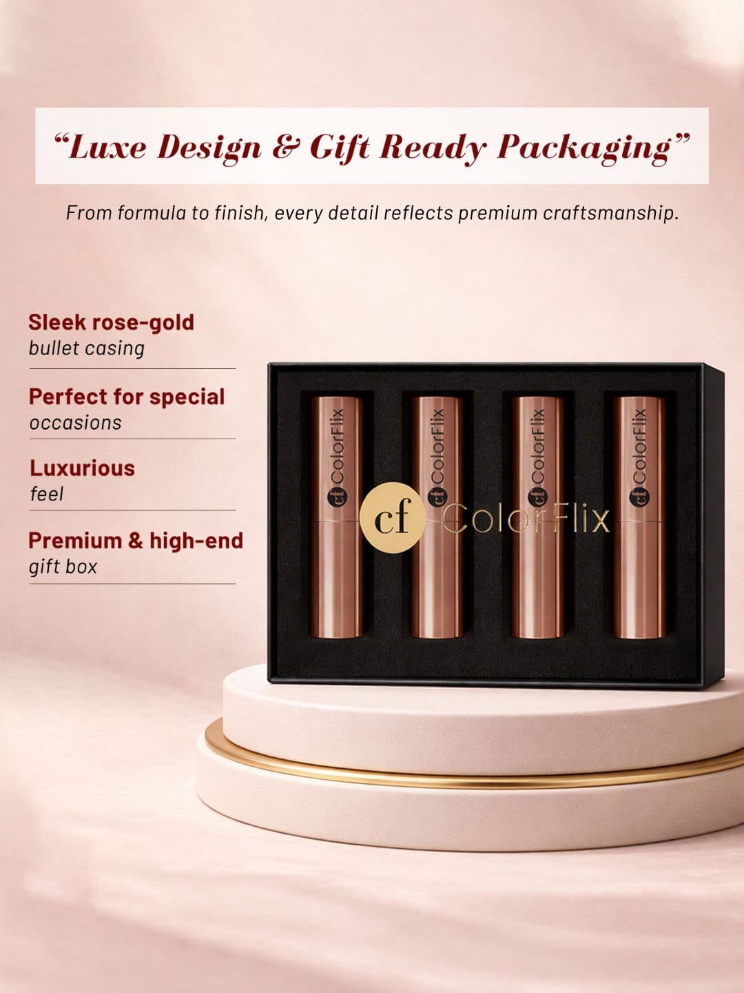 COLORFLIX Set Of 4 Velvet Quad Matte Lipstick - 3.5 g Each thumbnail 4