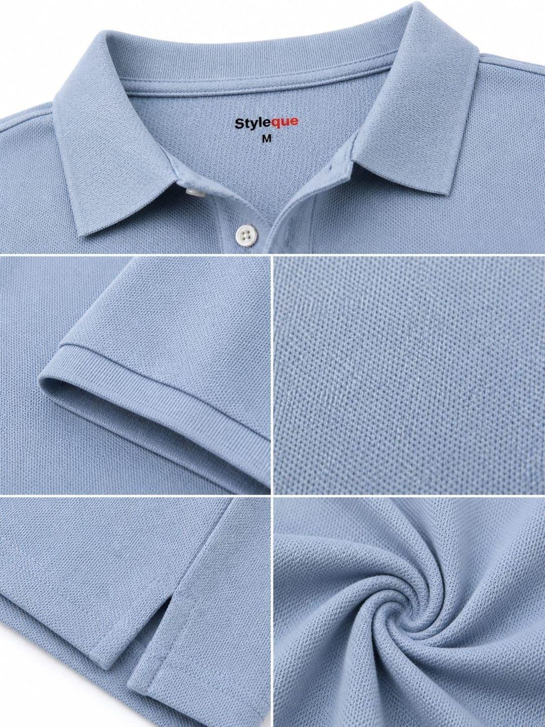 STYLEQUE Men Polo Collar T-shirt thumbnail 3