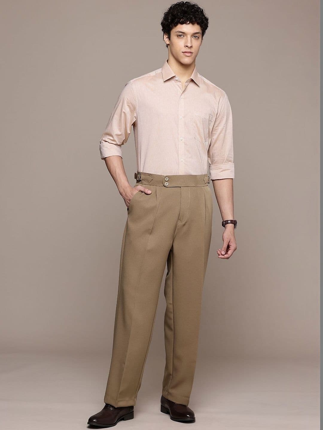 THE BEETEL HOUSE Men Comfort Pleated Trousers thumbnail 5