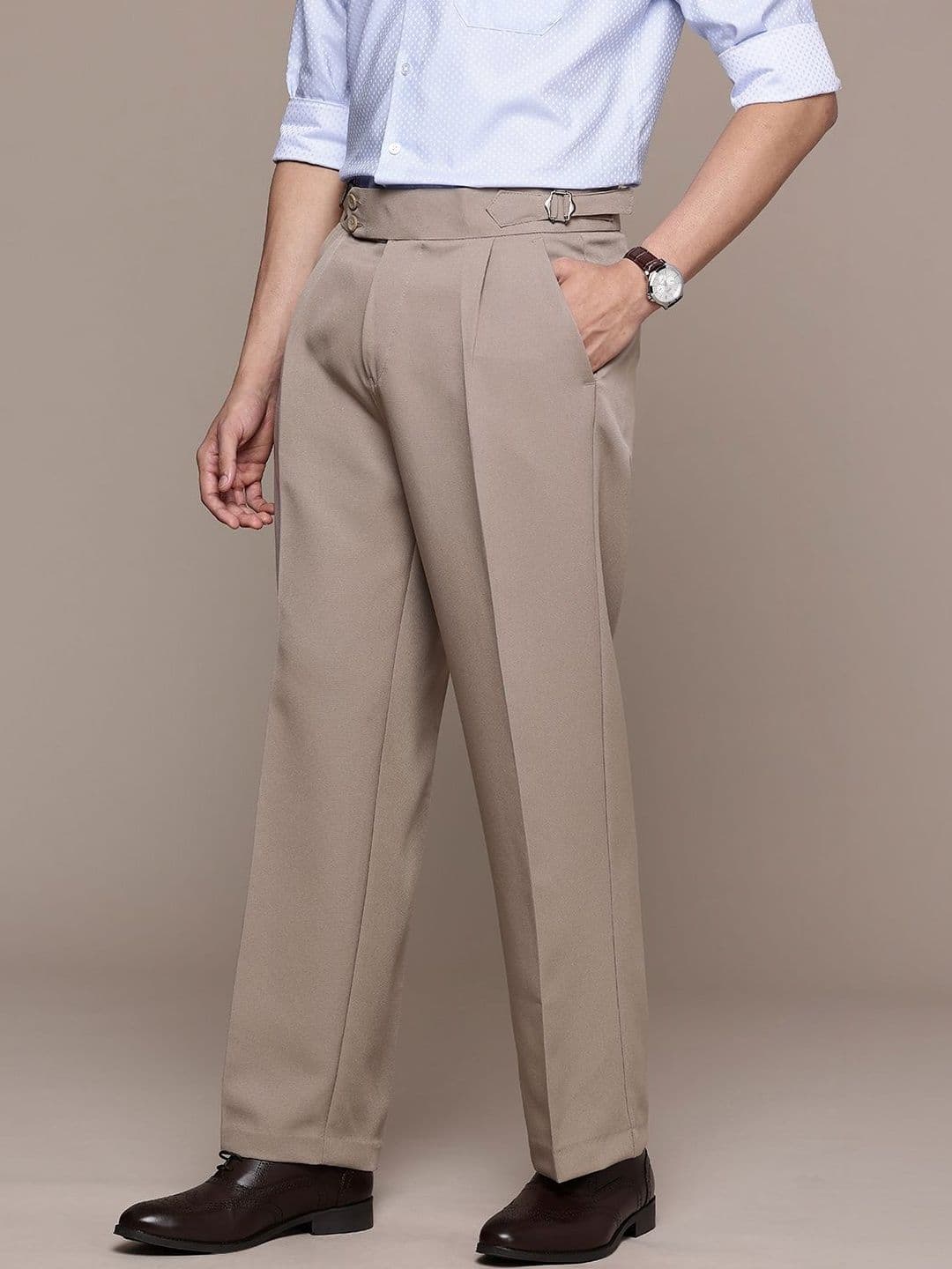 THE BEETEL HOUSE Men Comfort Pleated Trousers thumbnail 4