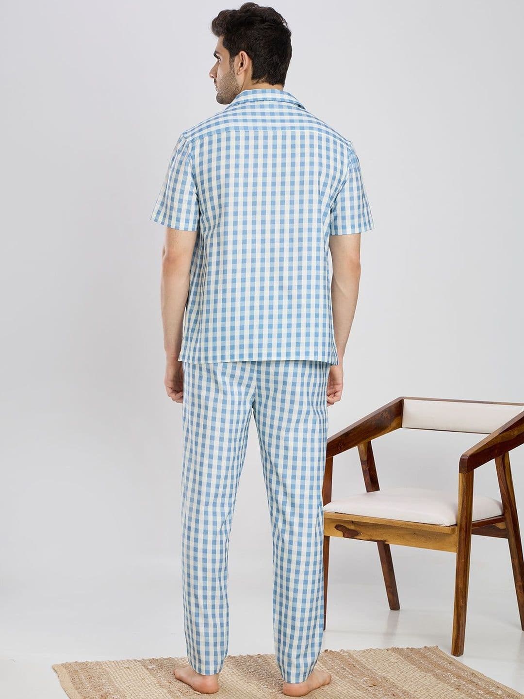 ETC Men Checked Night suit thumbnail 5