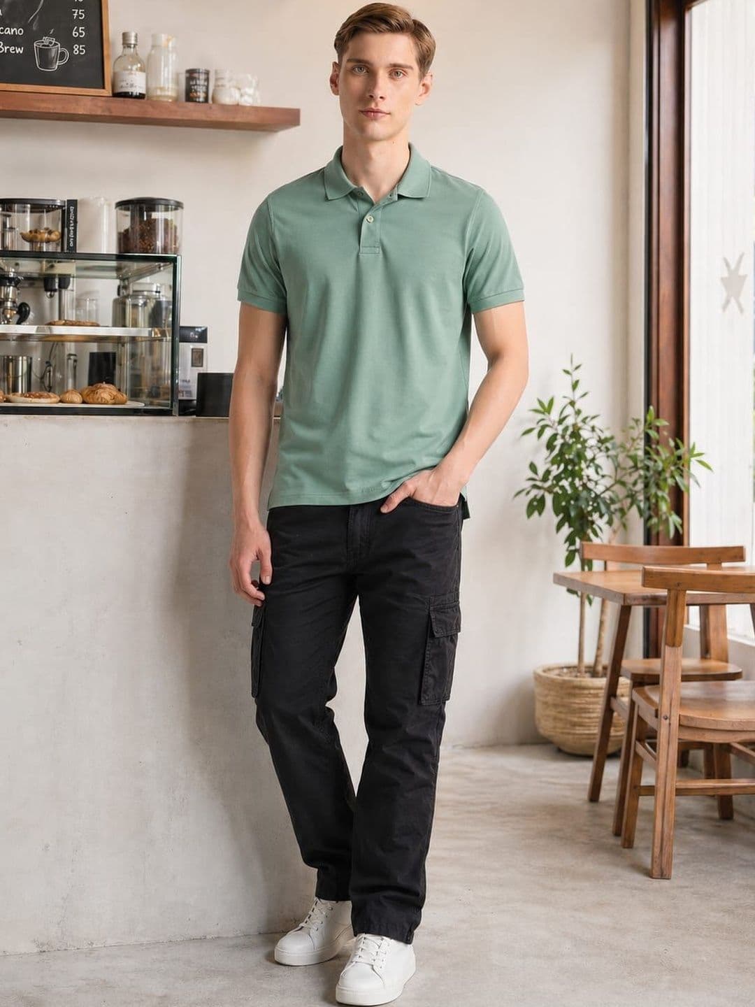 STYLEQUE Men Polo Collar T-shirt - view 1