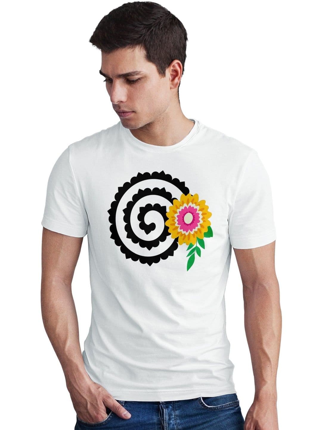 Seekbuylove Men Floral Printed Bio Finish T-shirt - view 1