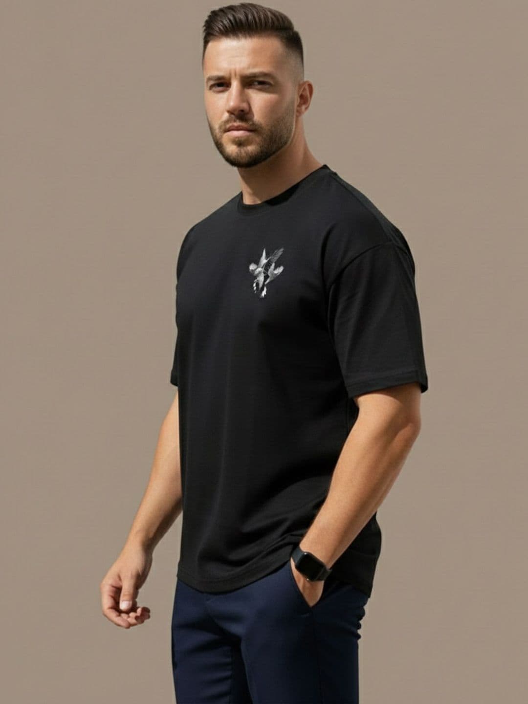 Mast & Harbour Men Printed T-shirt thumbnail 4