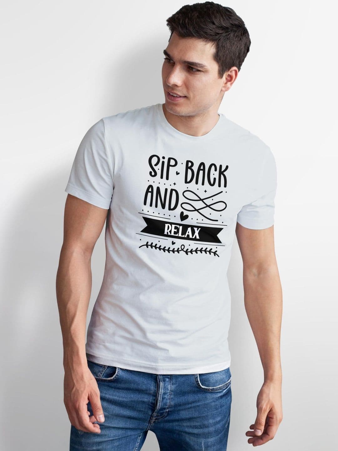 Seekbuylove Men Typography Printed Bio Finish T-shirt thumbnail 5