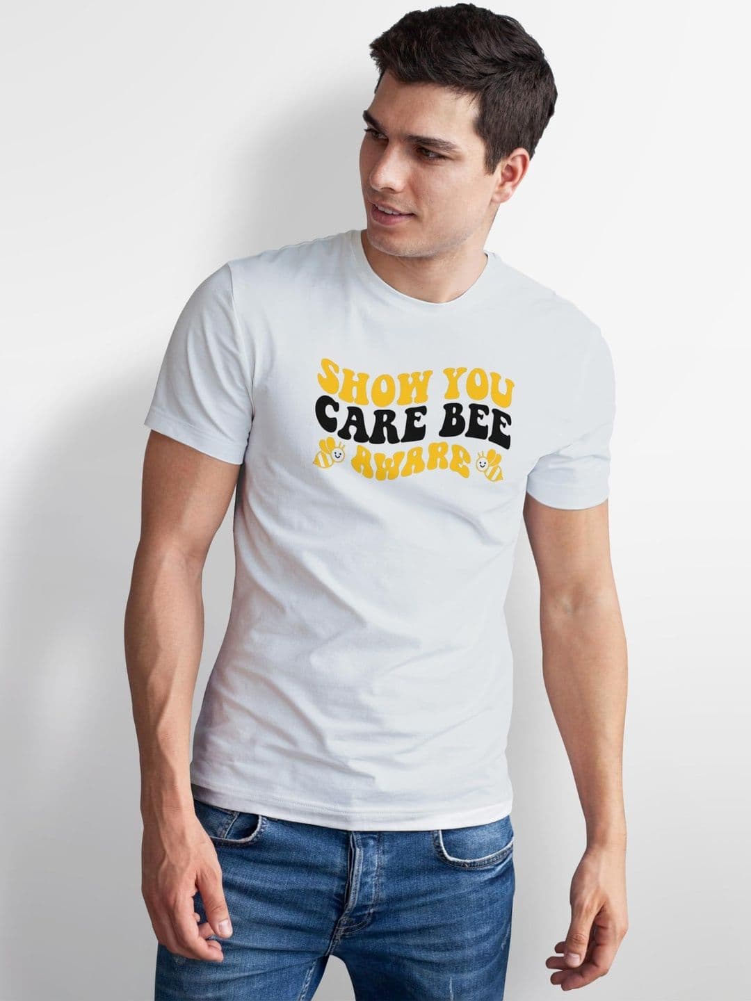 Seekbuylove Men Typography Printed Bio Finish T-shirt thumbnail 3