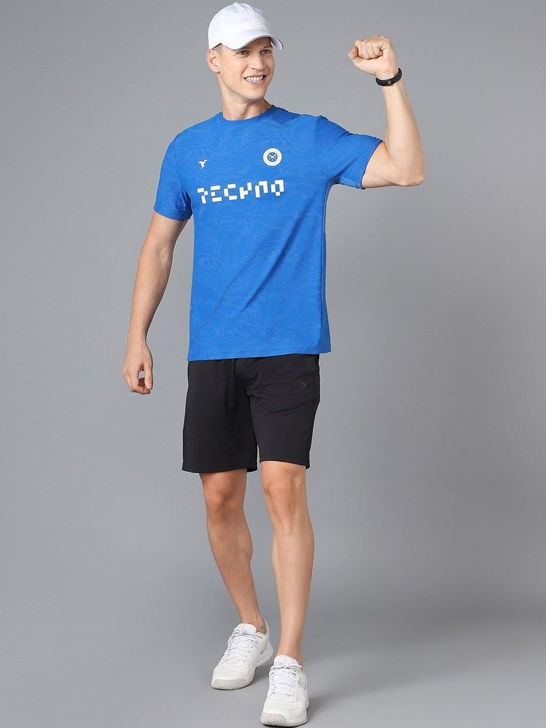 Technosport Men Typography Slim Fit T-shirt thumbnail 3