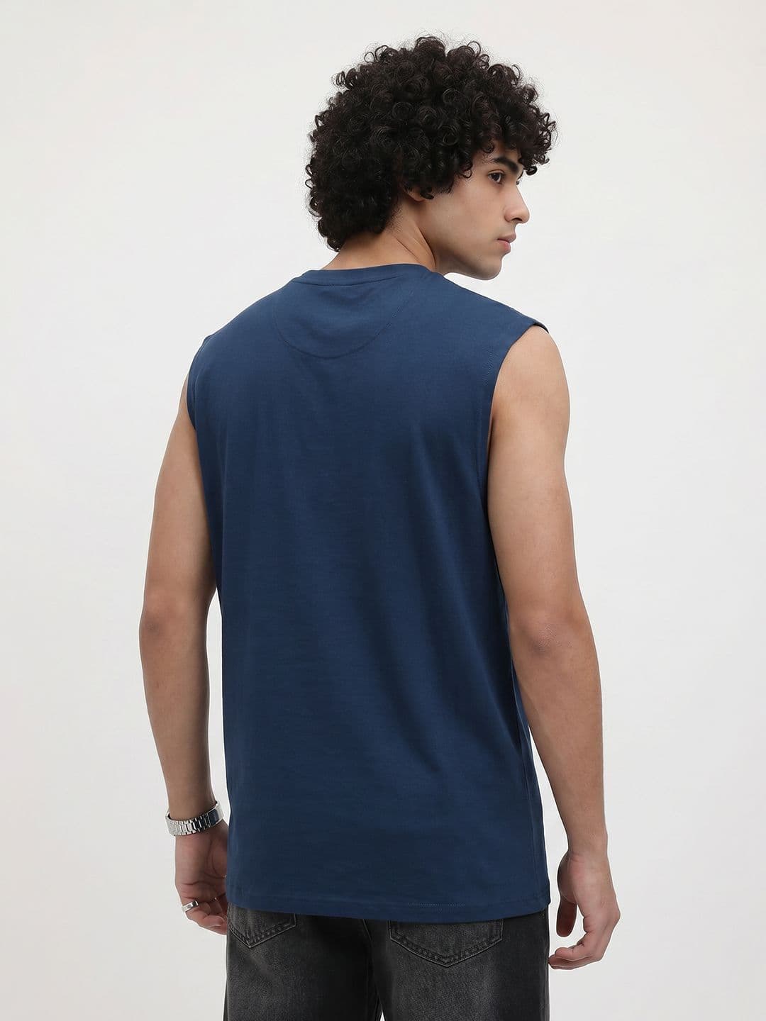 The Roadster Life Co. Printed Pure Cotton Sleeveless T-shirt thumbnail 2