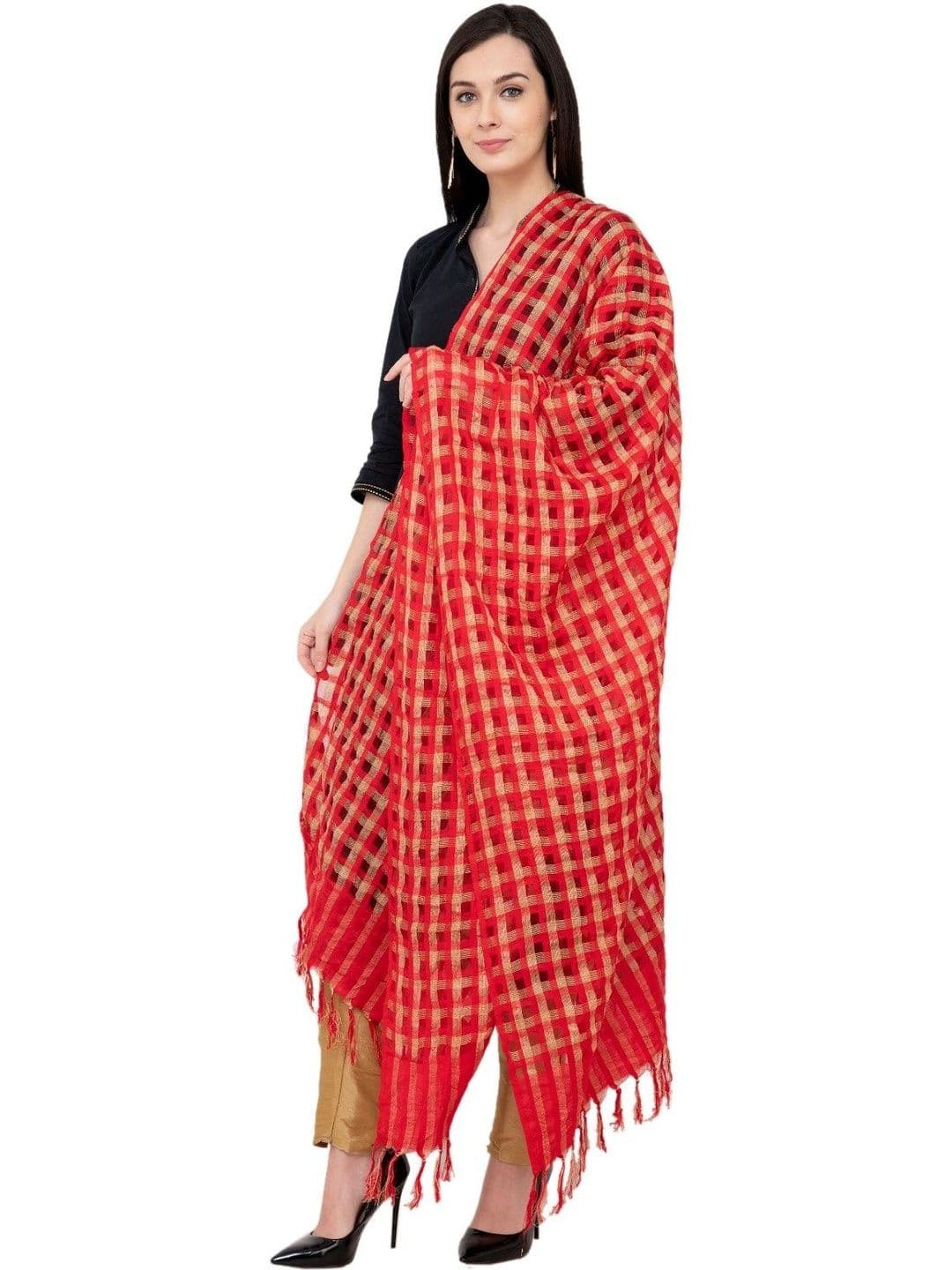 A R SILK Woven Design Dupatta thumbnail 4