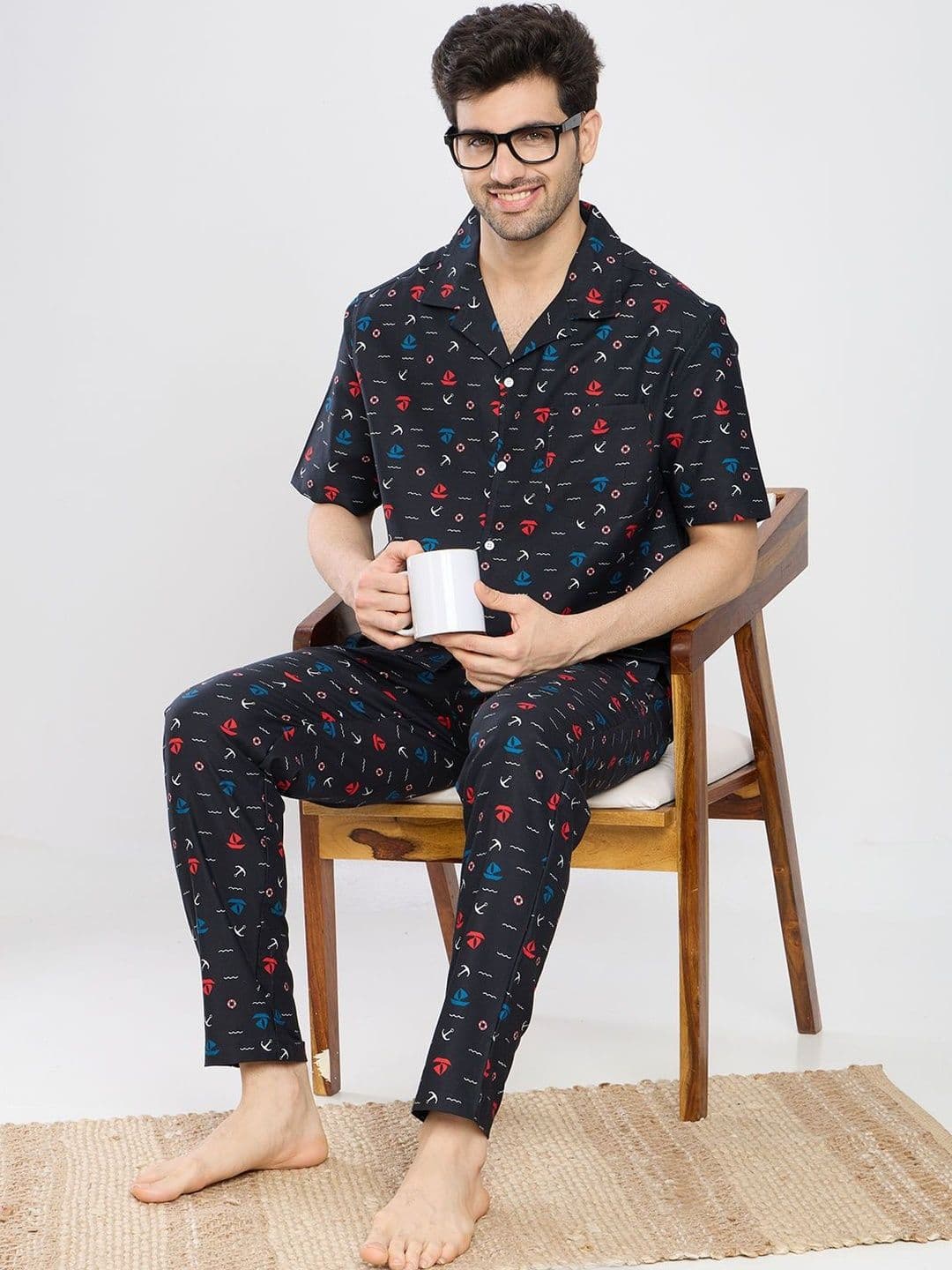 ETC Men Printed Night suit thumbnail 3