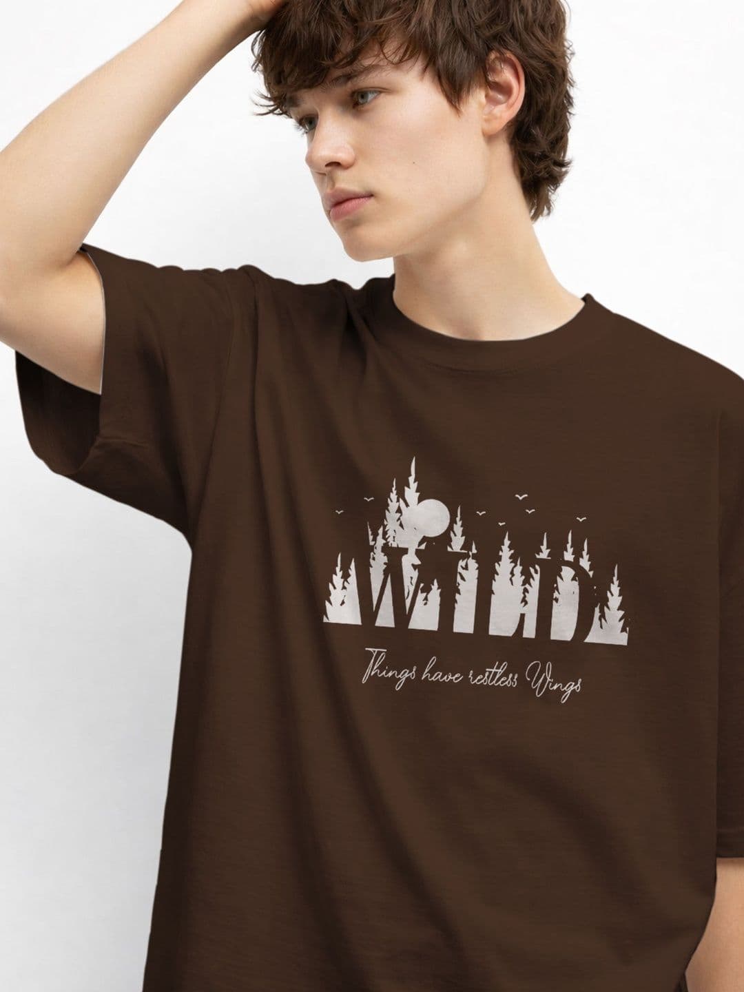 The Roadster Lifestyle Co. Typography Printed Organic Cotton Round Neck Oversized Tshirts thumbnail 5
