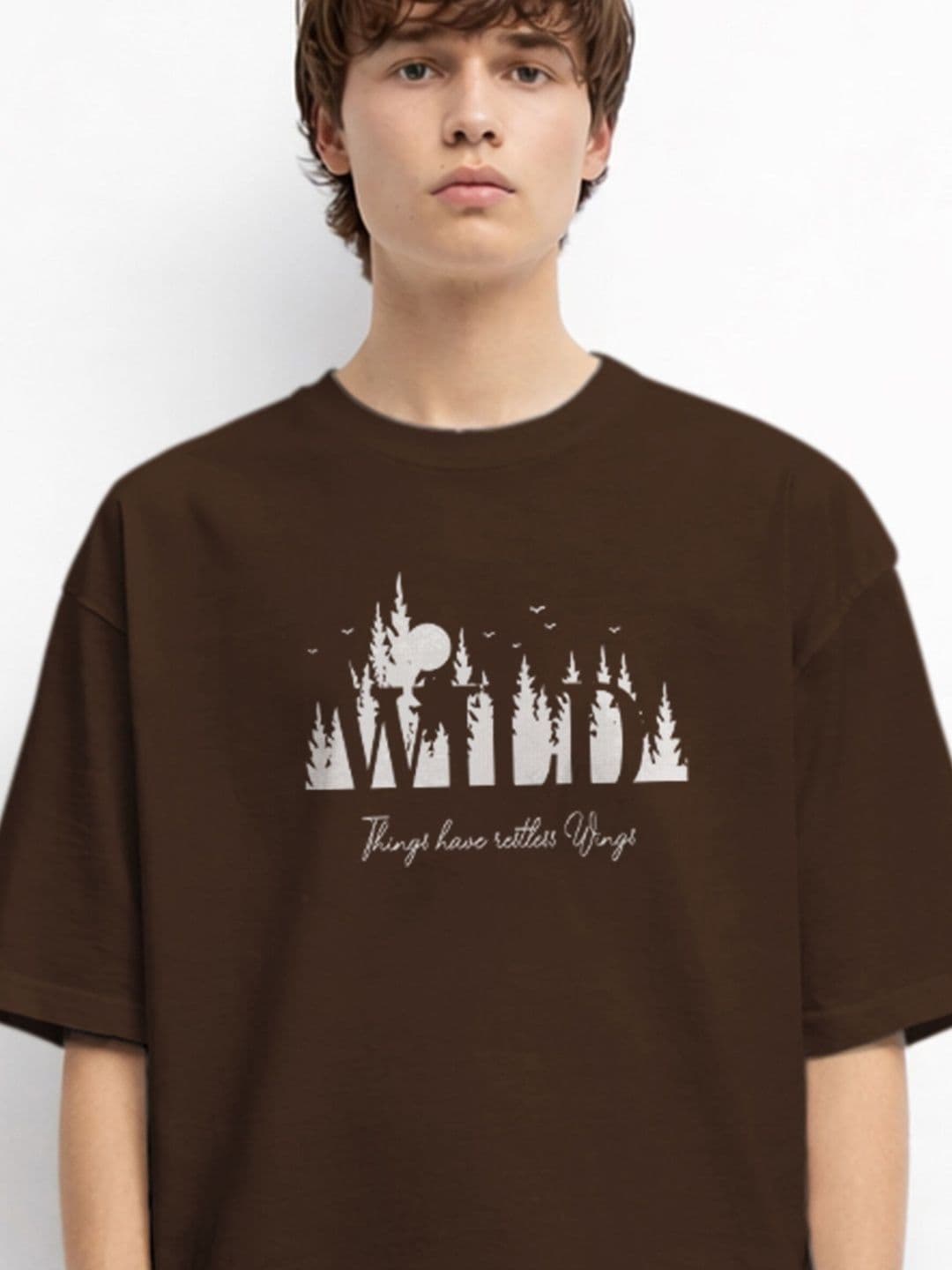 The Roadster Lifestyle Co. Typography Printed Organic Cotton Round Neck Oversized Tshirts thumbnail 2