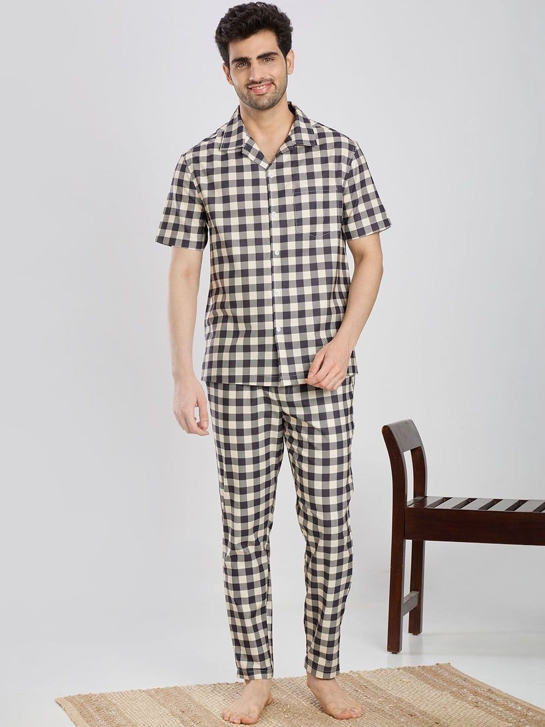 ETC Men Checked Night suit - view 1