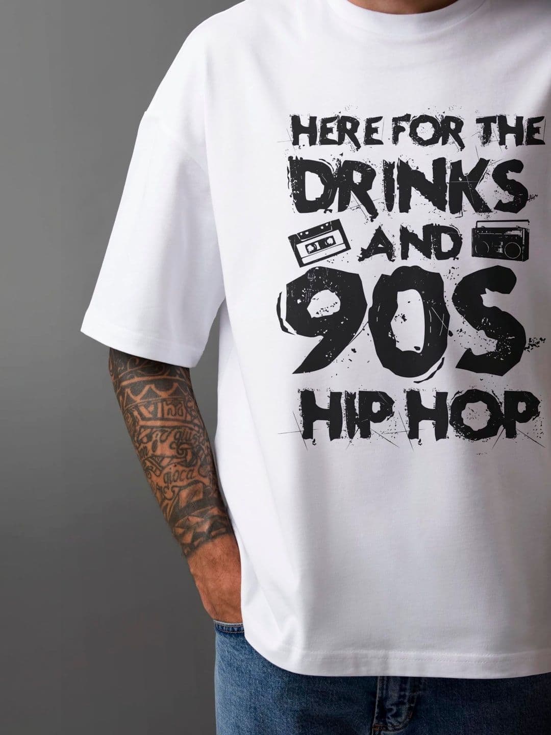 Seekbuylove Typography Printed Round Neck Bio Finish Cotton T-shirt thumbnail 4