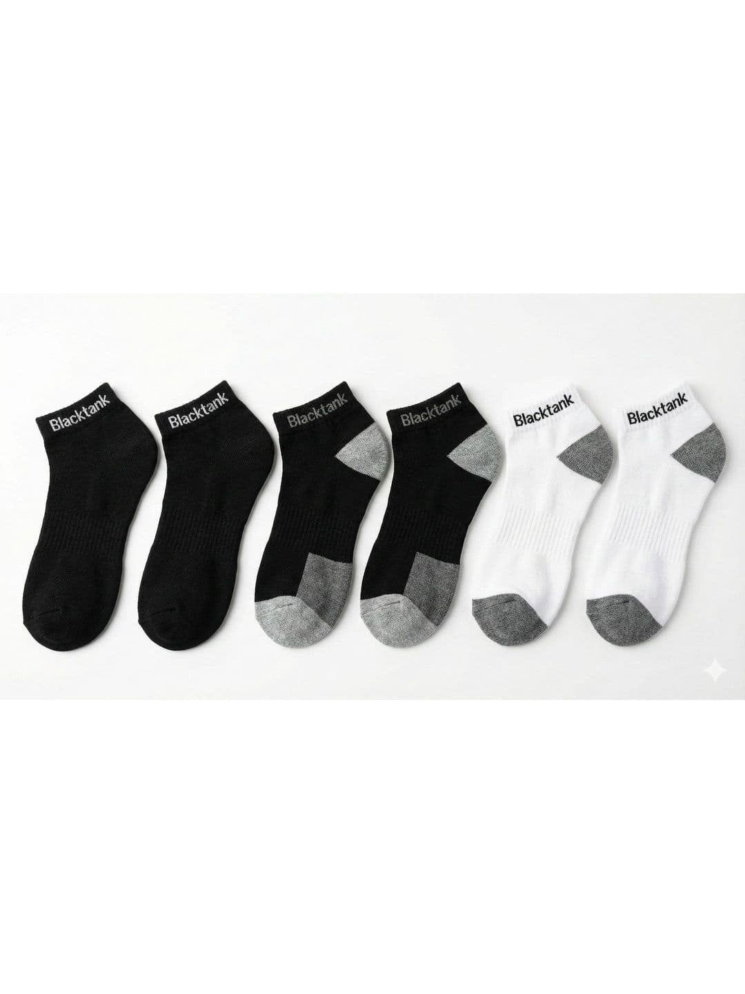 Blacktank Men Pack of 6 Cotton Colourblocked Ankle Length Socks thumbnail 2
