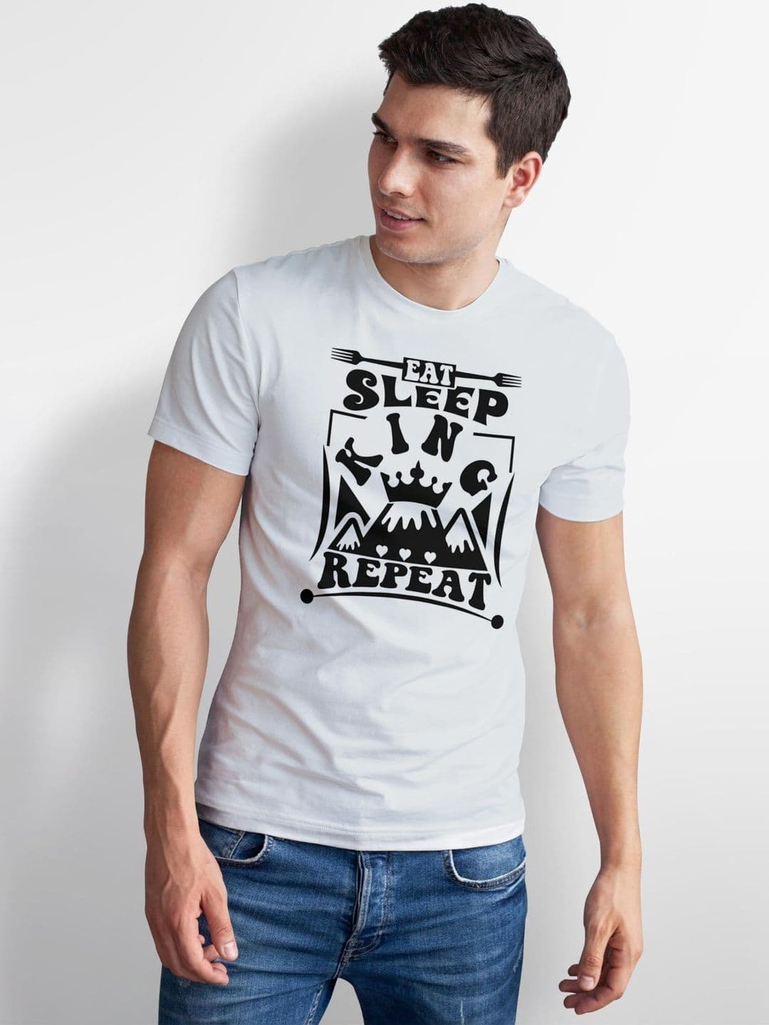 Seekbuylove Men Typography Printed Bio Finish T-shirt thumbnail 5
