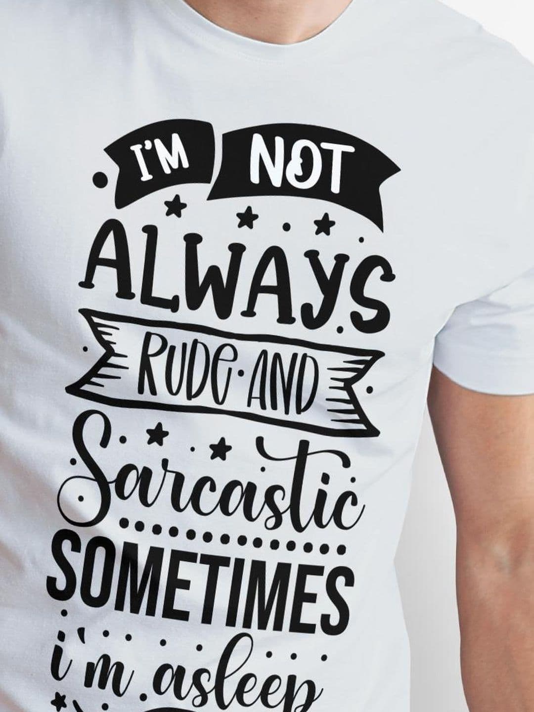 Seekbuylove Men Typography Printed Bio Finish T-shirt thumbnail 4
