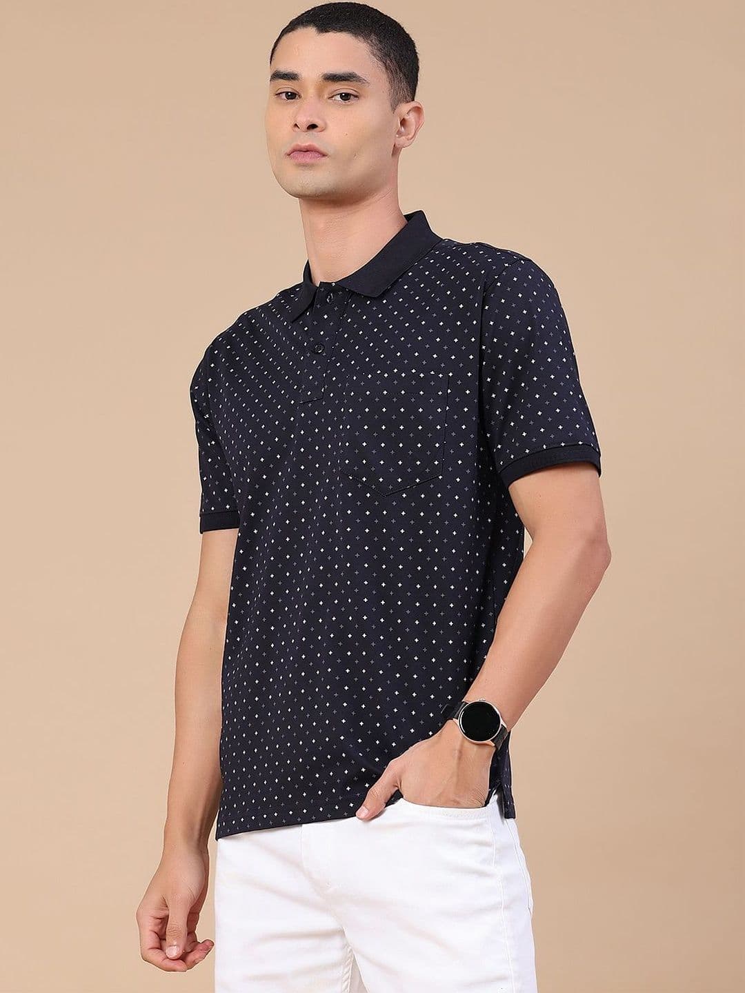 V-Mart Men Printed Polo Collar Pockets T-shirt thumbnail 6