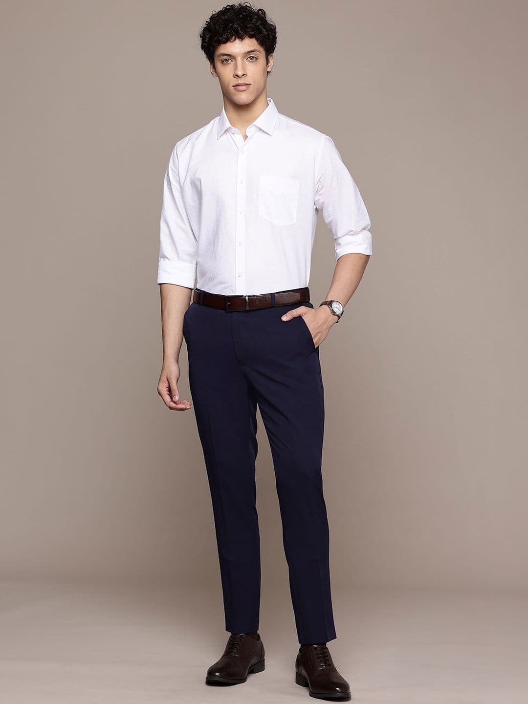 R.Code by The Roadster Life Co. Men Comfort Trousers thumbnail 3