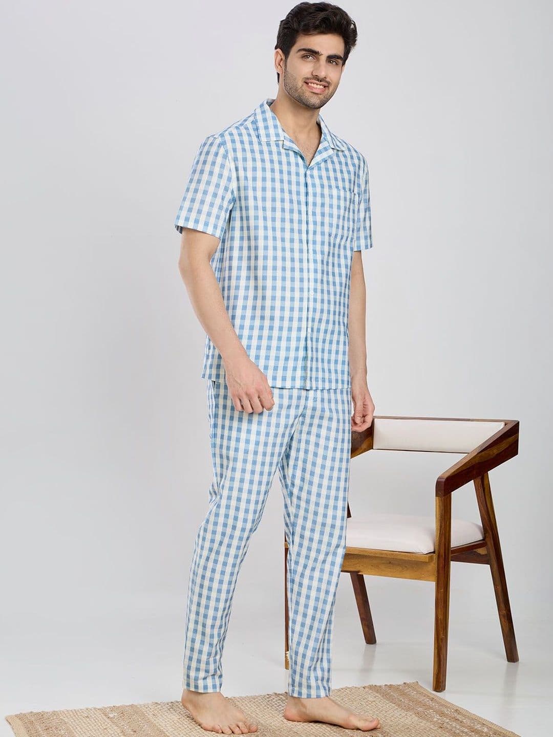 ETC Men Checked Night suit thumbnail 4