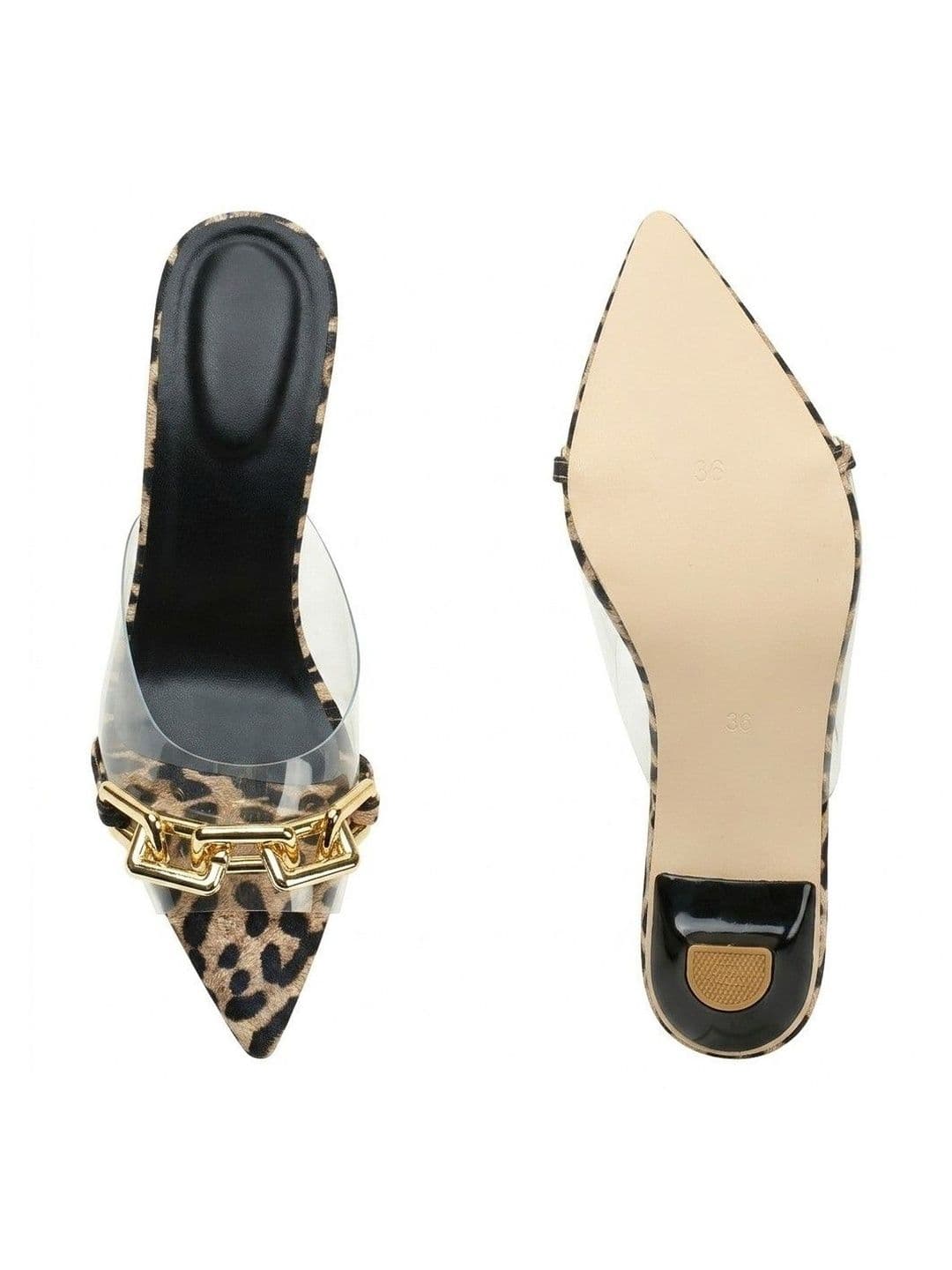 AVIVASTYLE Printed Party Slim Heeled Mules thumbnail 5