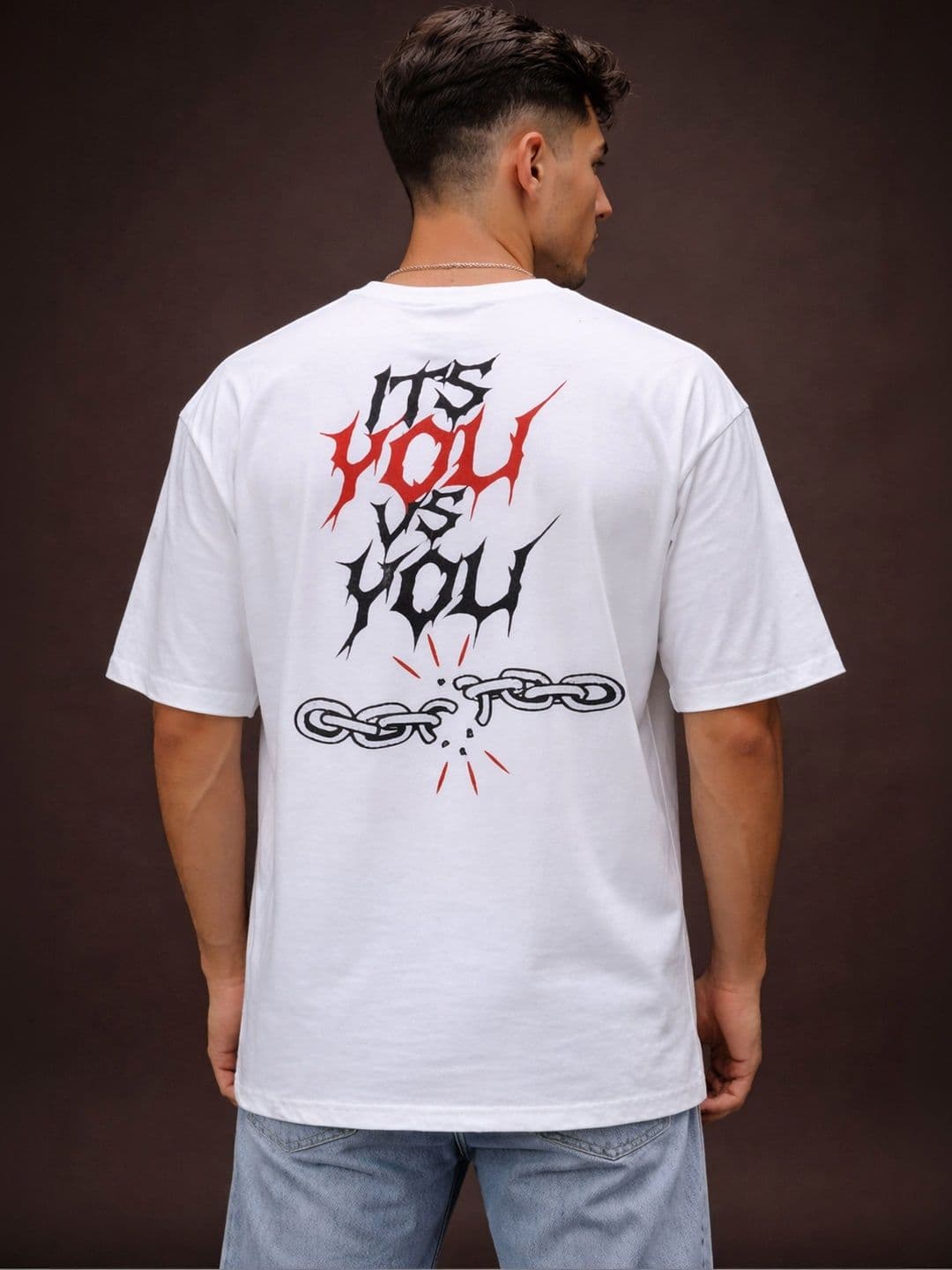 Mast & Harbour Men Typography Printed T-shirt thumbnail 4