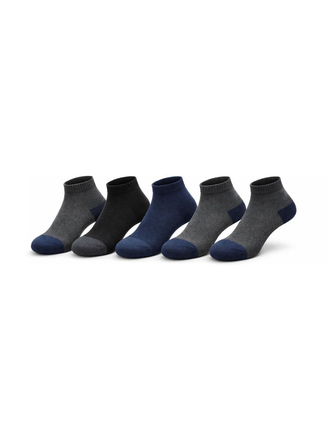 Blacktank Men Pack of 5 Cotton Colourblocked Ankle Length Socks - view 1