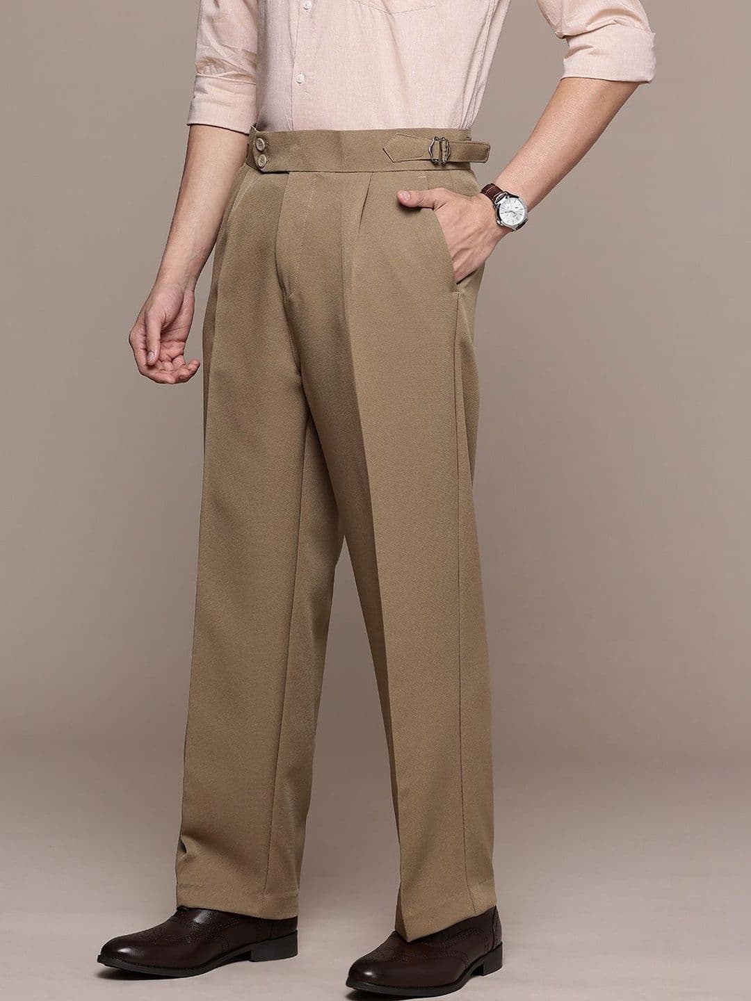 THE BEETEL HOUSE Men Comfort Pleated Trousers thumbnail 3