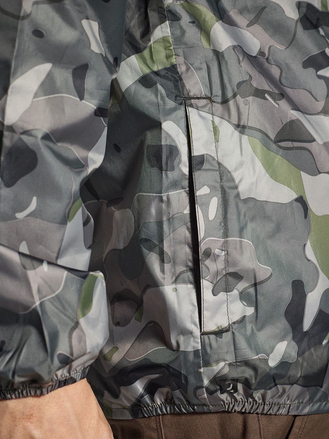 Decathlon Solognac - Men Grey Camo 100 Waterproof Hunting Jacket thumbnail 7