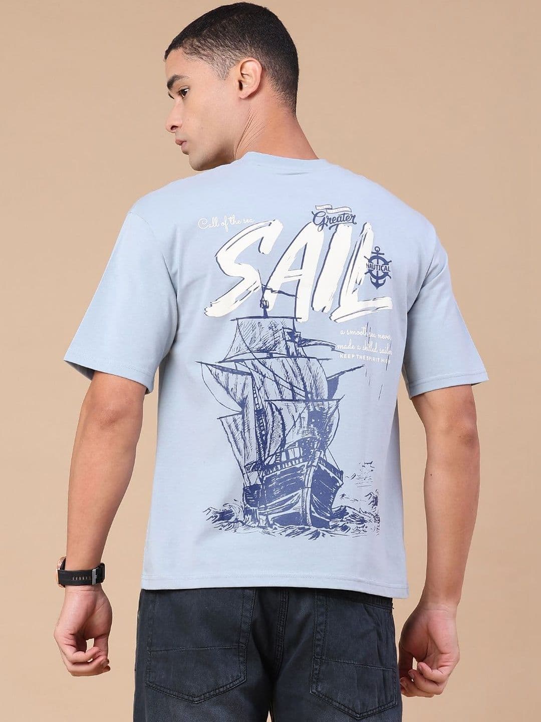 V-Mart Men Printed Boxy T-shirt thumbnail 5