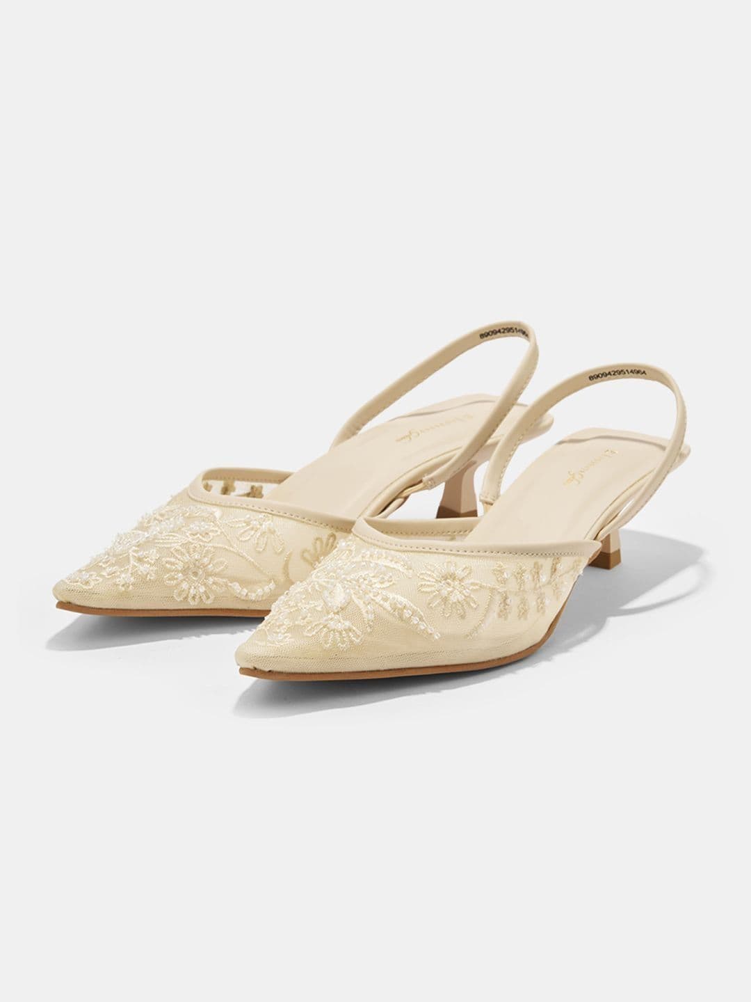 Forever Glam by Pantaloons Embellished Party Kitten Pumps - view 1