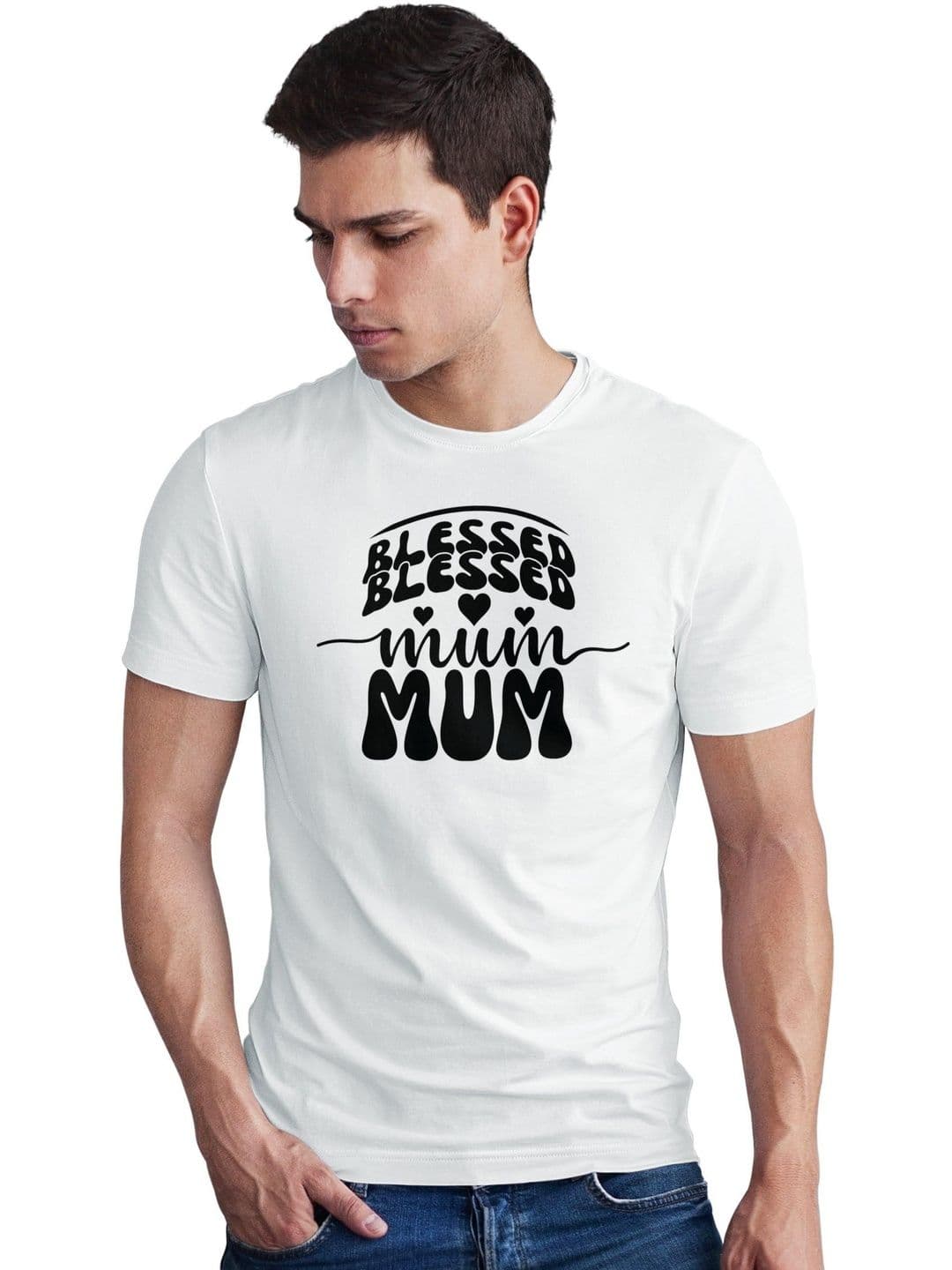 Seekbuylove Men Typography Printed Round Neck Bio Finish Cotton T-Shirt - view 1
