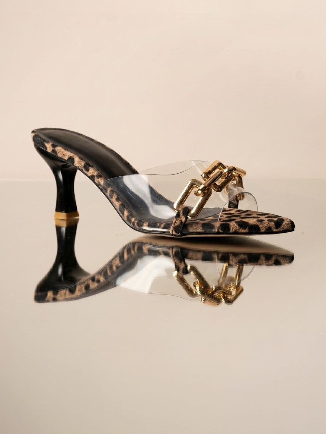 AVIVASTYLE Printed Party Slim Heeled Mules thumbnail 3