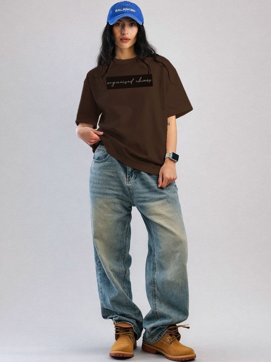 The Roadster Lifestyle Co Printed  Round Neck Oversized Tshirts thumbnail 2