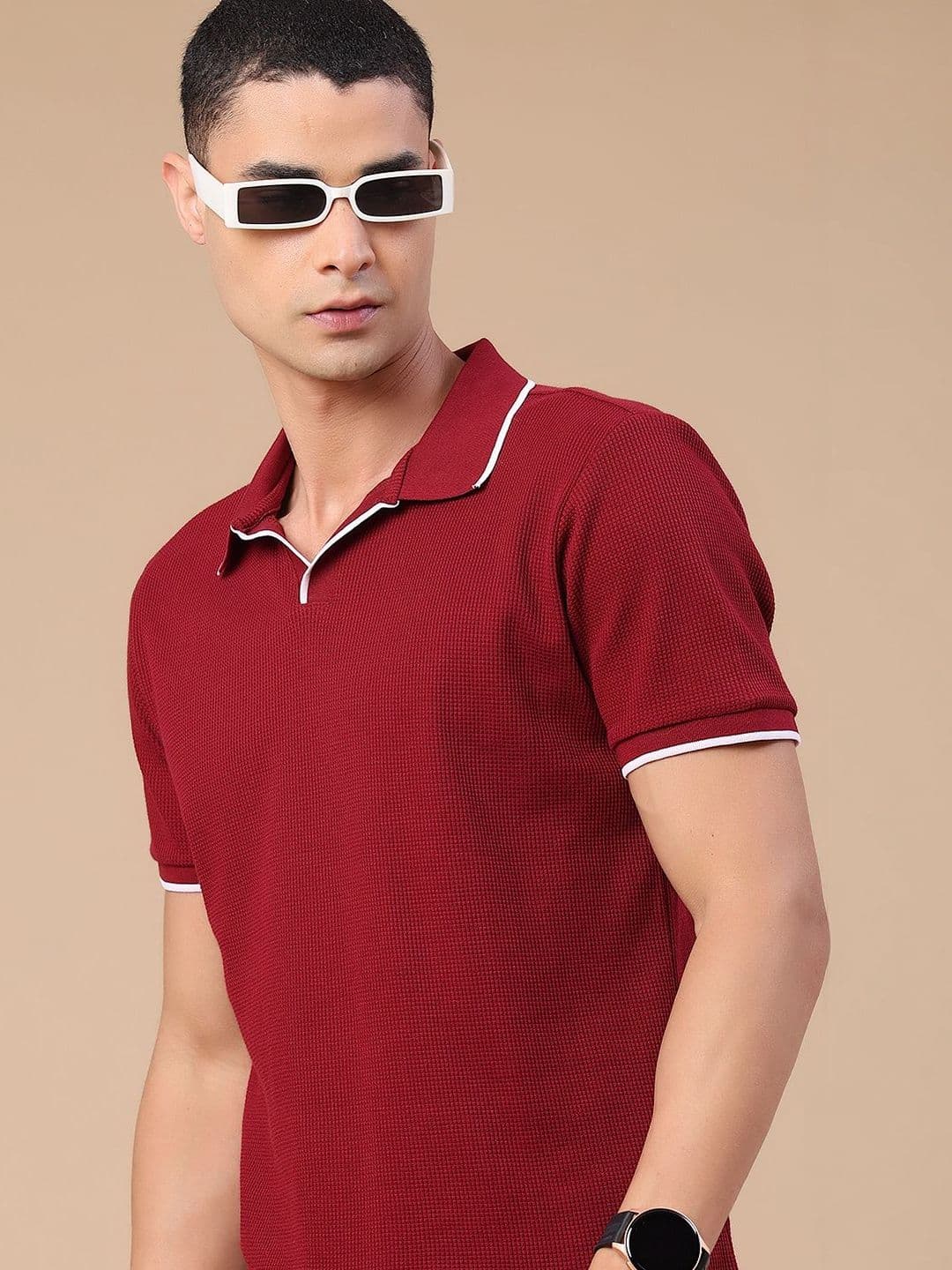V-Mart Men Polo Collar Slim Fit T-shirt thumbnail 3