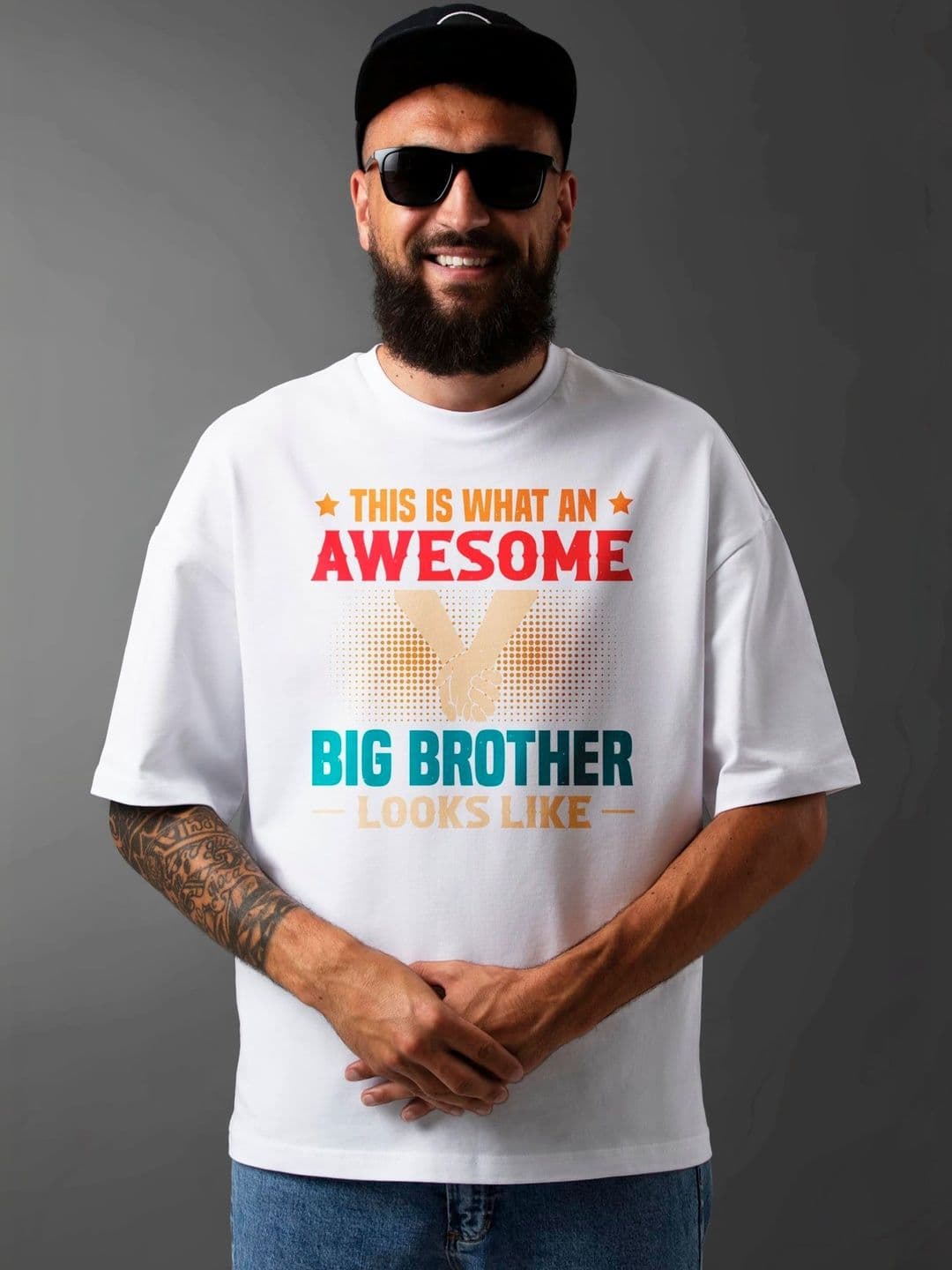 Seekbuylove Men Typography Printed Drop-Shoulder Sleeves Bio Finish T-shirt thumbnail 2